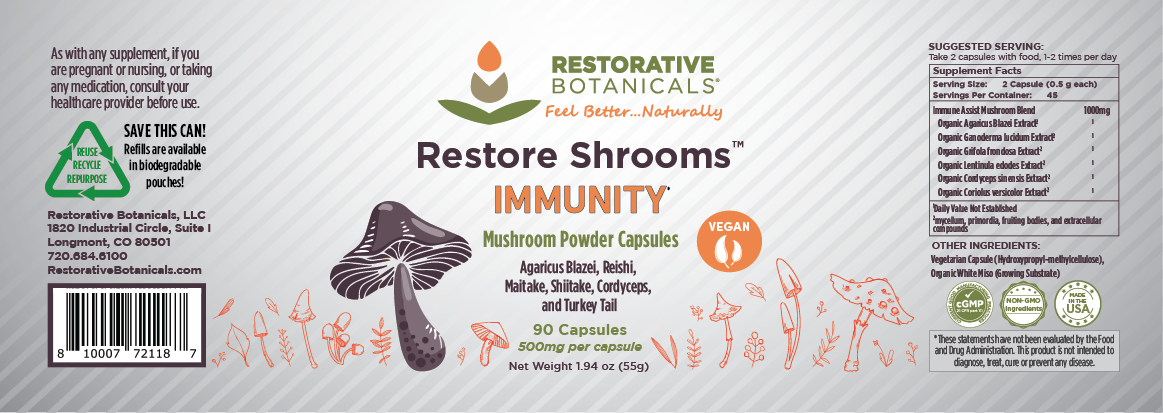 Restorative Botanicals - SHROOMS™ IMMUNITY MUSHROOM SUPPLEMENT