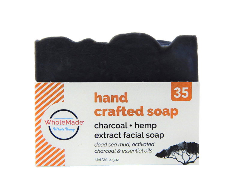 WholeMade Charcoal Facial Hemp Soap - metro hemp supply