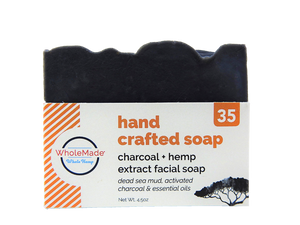 WholeMade Charcoal Facial Hemp Soap - metro hemp supply