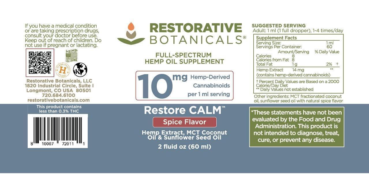 Restorative Botanicals - Calm - Spice