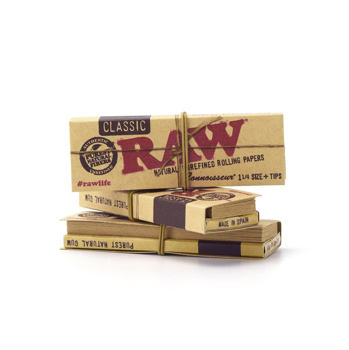 Raw Rolling Papers w/ Tips - 1 1/4 Size
